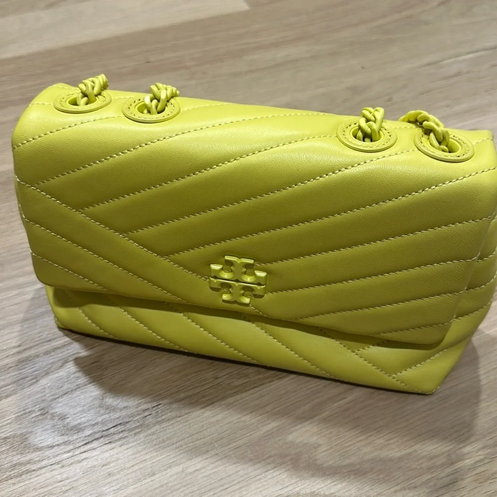 Tory Burch leather yellow satchel